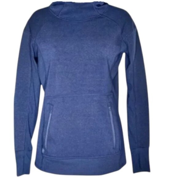 Athleta Hurdle Hoodie Fleece Lined Pullover Medium Blue - S - Picture 1 of 12